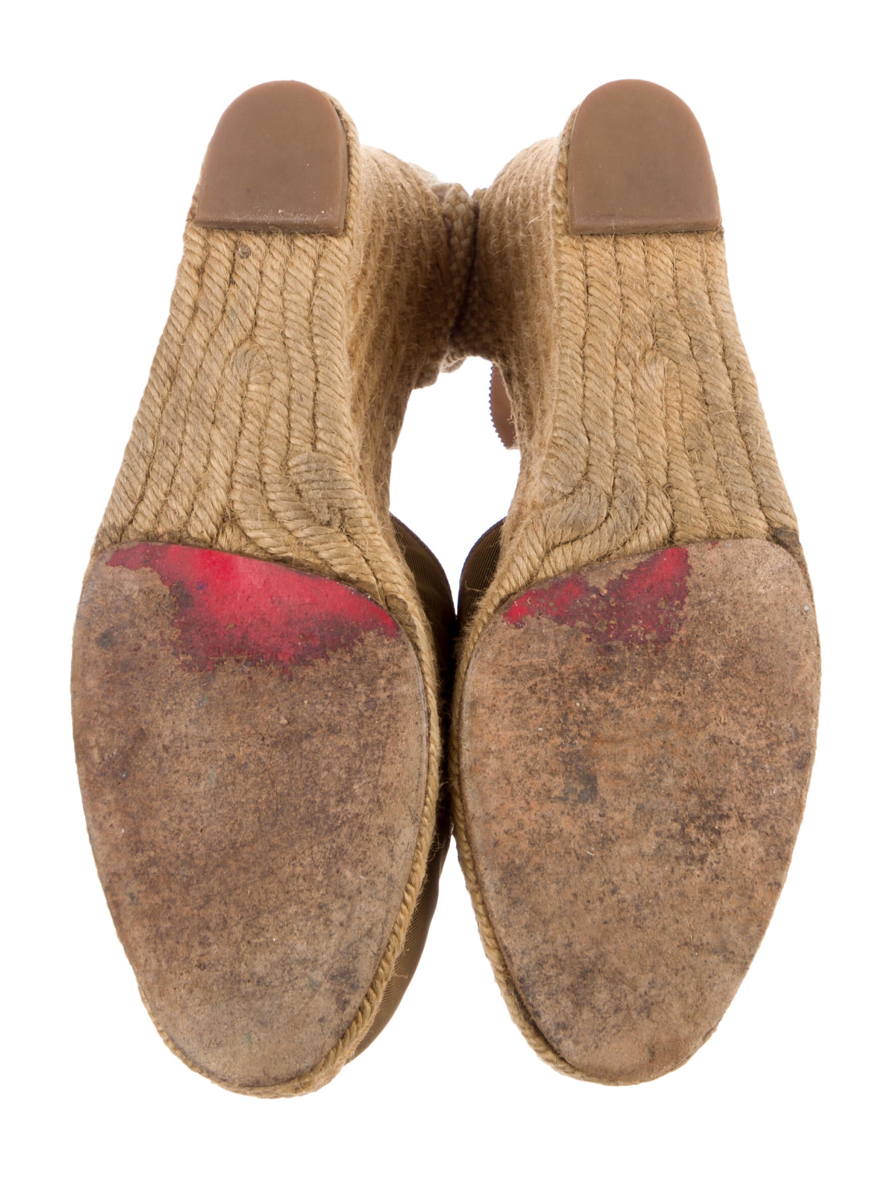 Christian Louboutin Canvas Colorblock Pattern Slingback Pumps